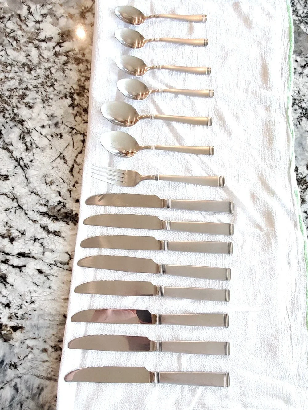 Wallace Napoli Frost Stainless Steel 18/10 Flatware 15 Pc. Vintage Discontinued